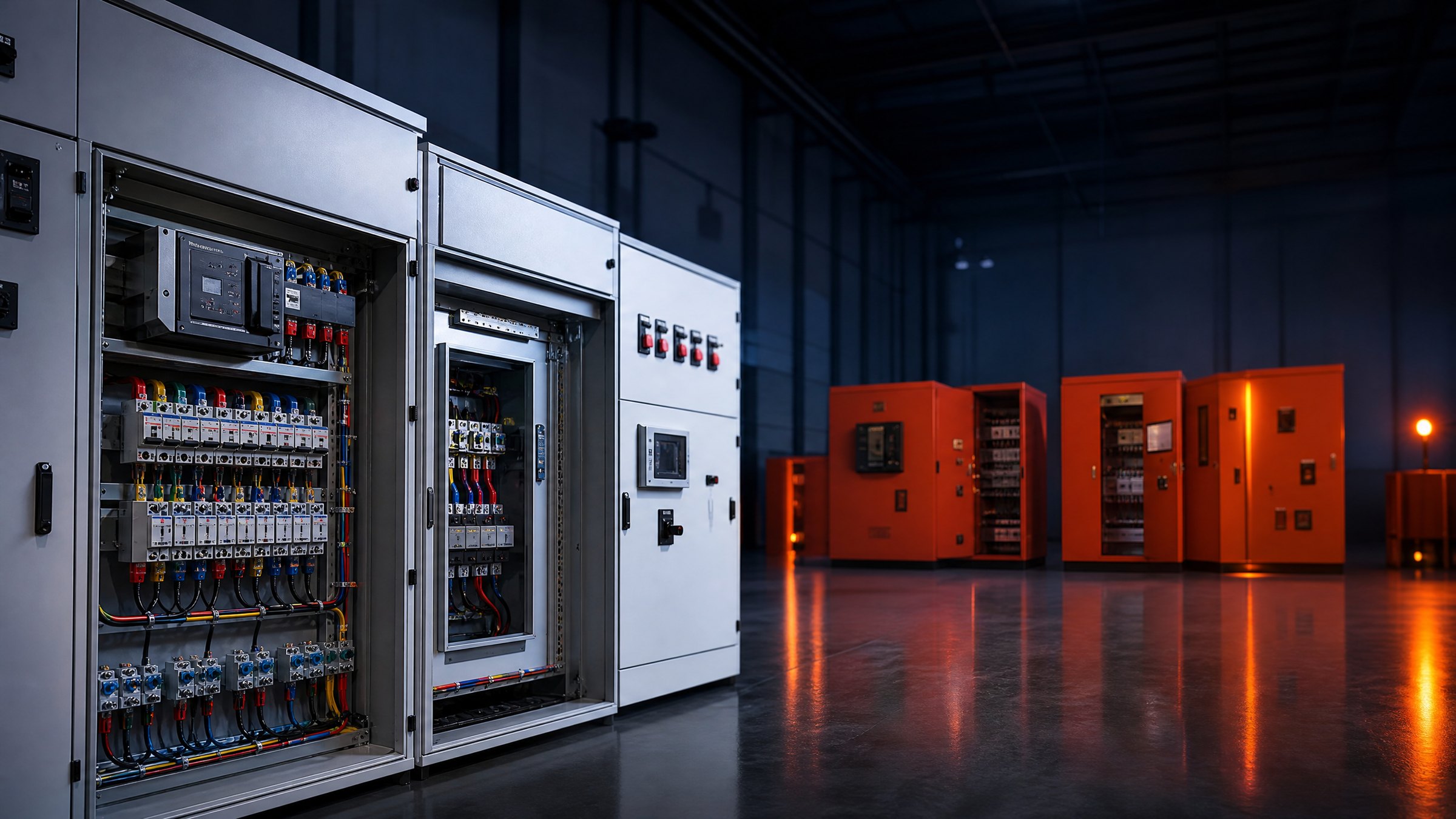 Industrial power distribution systems in a modern electrical facility